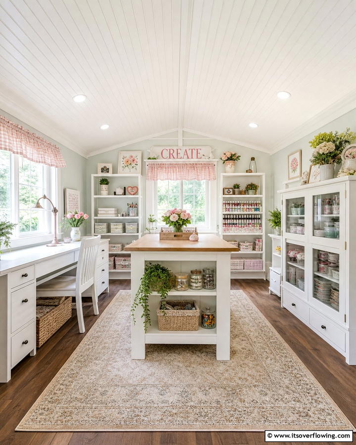 Painted Beadboard Ceiling - 20 Shed Ceiling Ideas to Maximize Space and Style