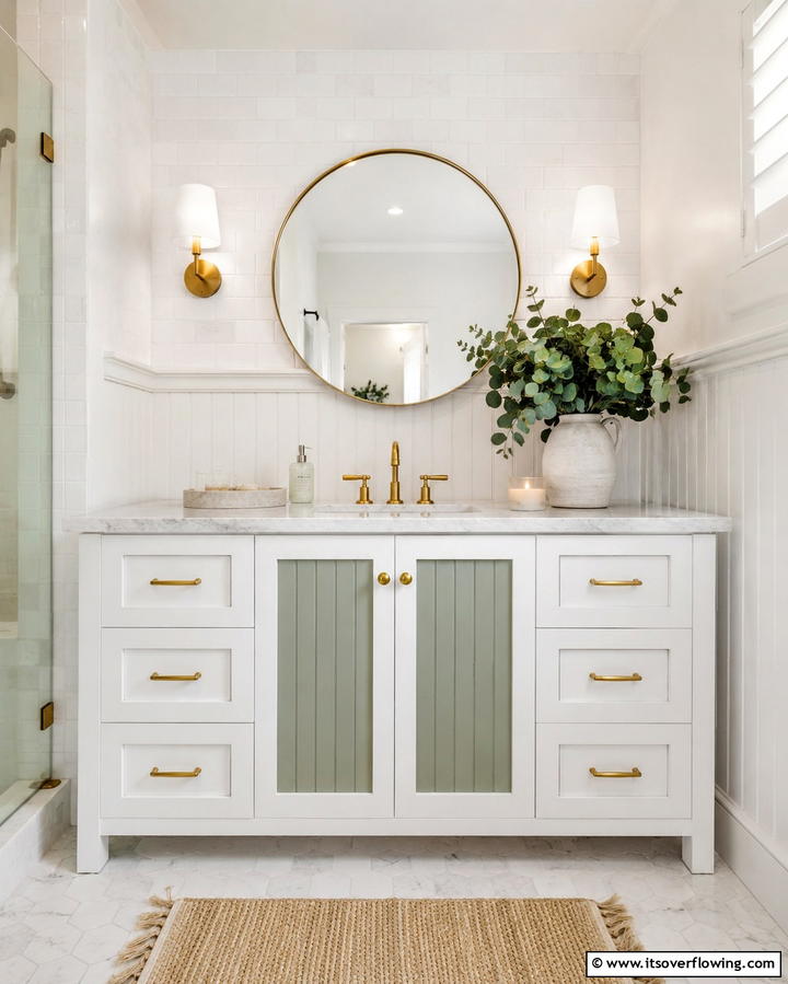 Painted Beadboard Vanity - 25 Charming Beadboard Bathroom Ideas for a Classic Look