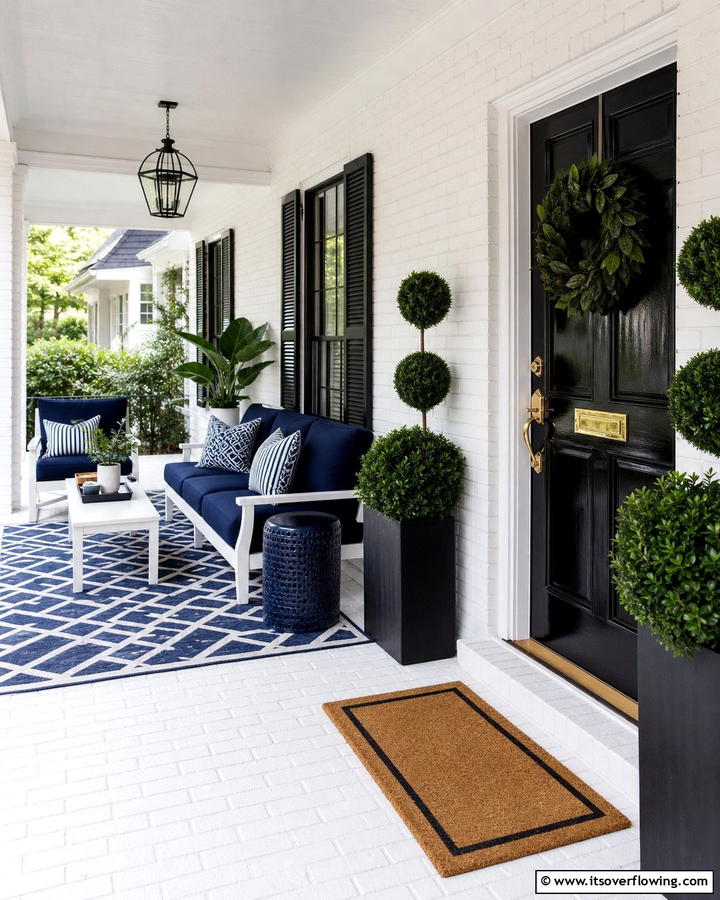 Painted Brick Porch - 25 Brick Porch Ideas for a Charming Entrance