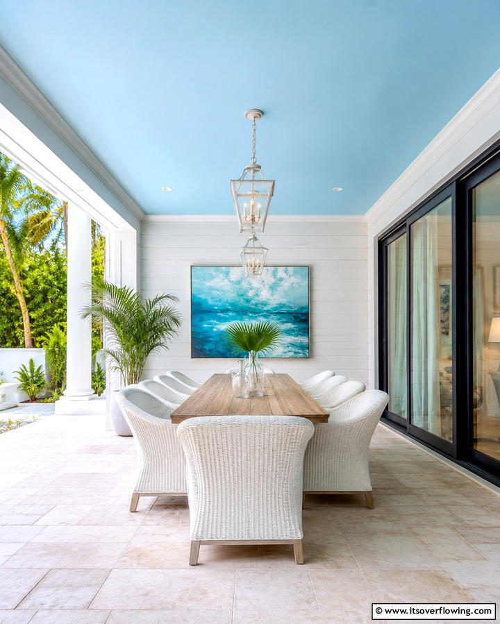 Painted Ceilings for a Pop of Color - 25 Patio Ceiling Ideas for Stylish Outdoor Spaces