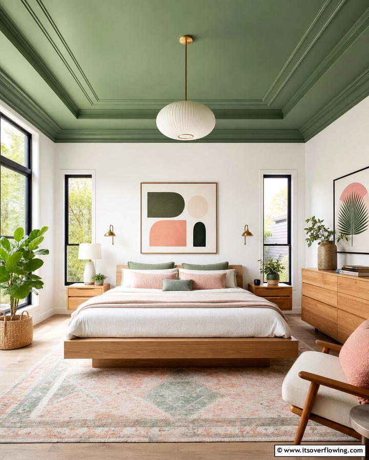 Painted Ceilings for a Pop of Color - 25 Stunning Bedroom Ceiling Ideas to Elevate Your Space