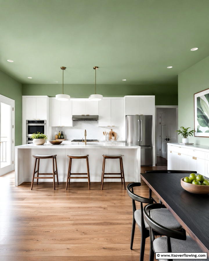 Painted Ceilings for a Pop of Color - 25 Beautiful Kitchen Ceiling Ideas to Elevate Your Space