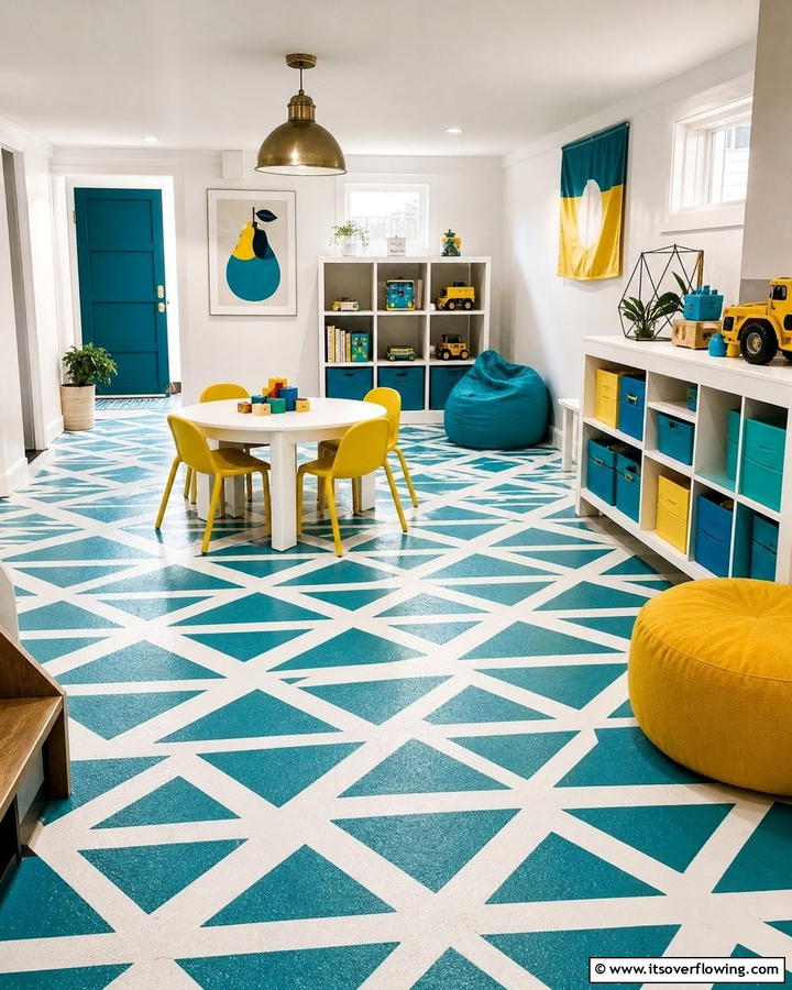 Painted Concrete - 25 Concrete Basement Floor Ideas for a Modern Look