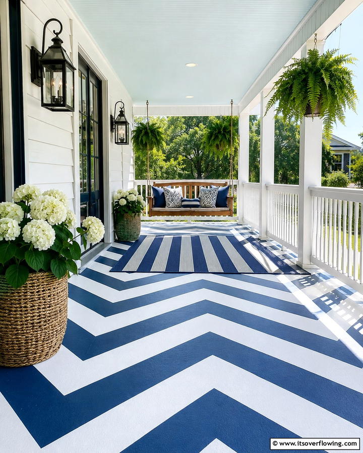 Painted Concrete Designs - 25 Concrete Porch Ideas for a Stylish and Low-Maintenance Entry