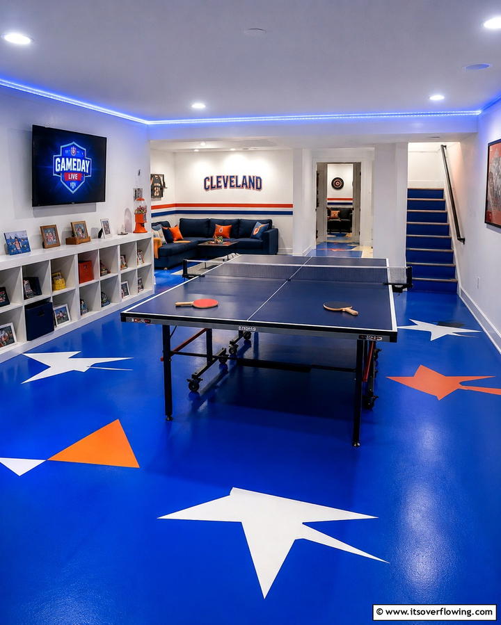 Painted Concrete for a Pop of Color - 25 Concrete Basement Floor Ideas for a Modern Look