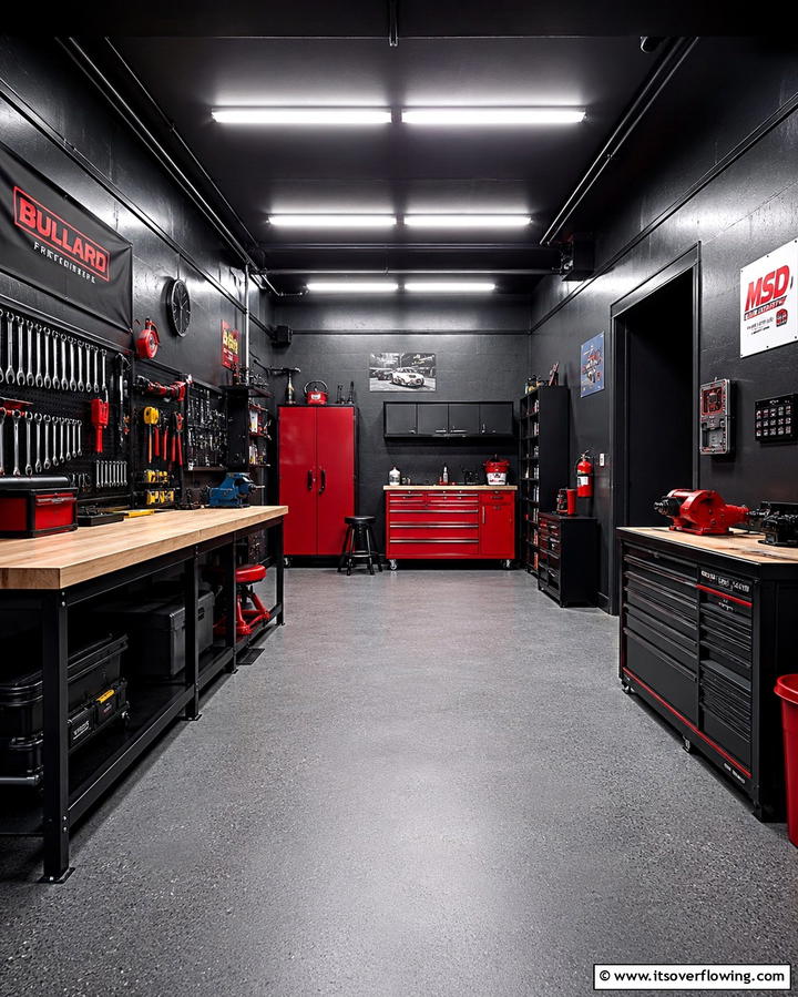 Painted Concrete for an Industrial Look - 30 Basement Wall Design Ideas to Transform Your Space
