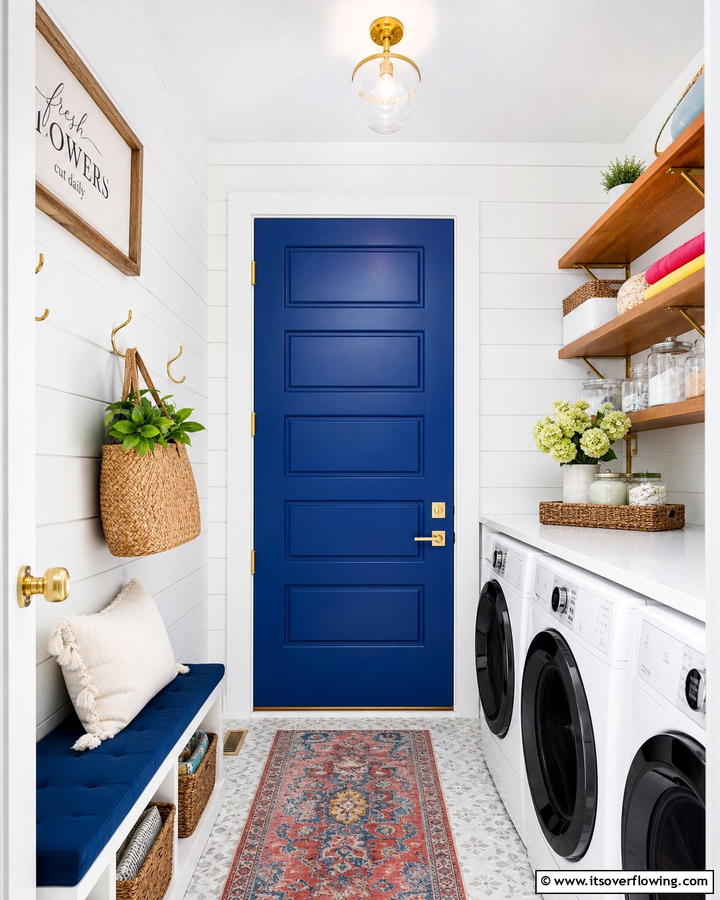 Painted Doors for a Pop of Color - 20 Laundry Room Door Ideas for a Stylish and Functional Space