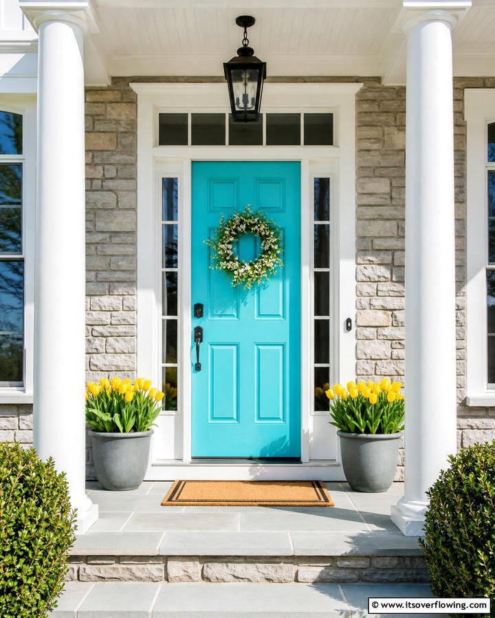 Painted Front Door - 25 Front Door Decor Ideas to Welcome Guests in Style