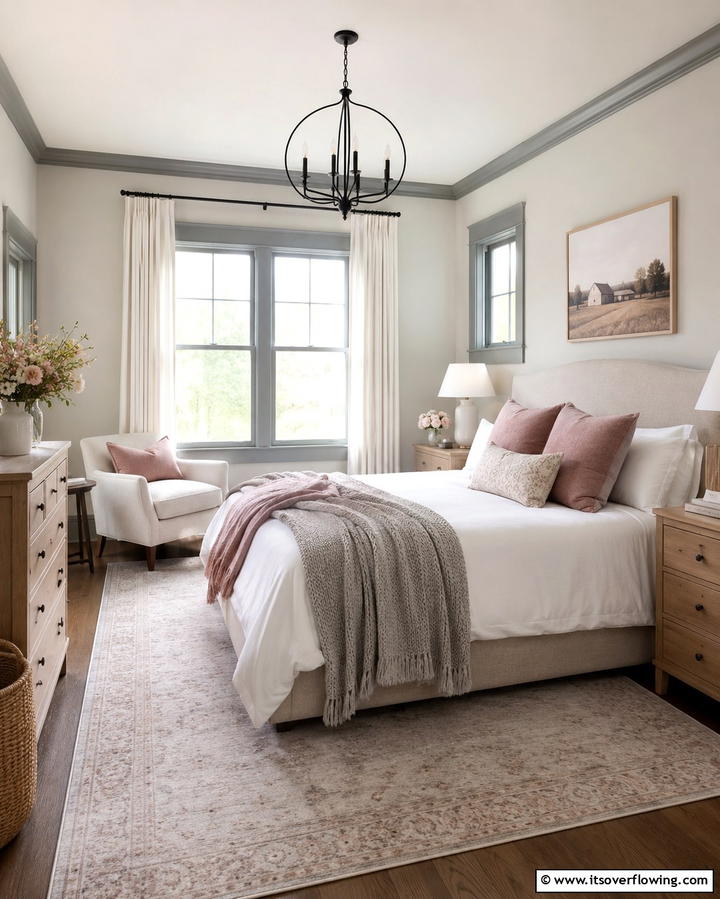 Painted Gray Trim - 25 Farmhouse Interior Window Trim Ideas for Charm