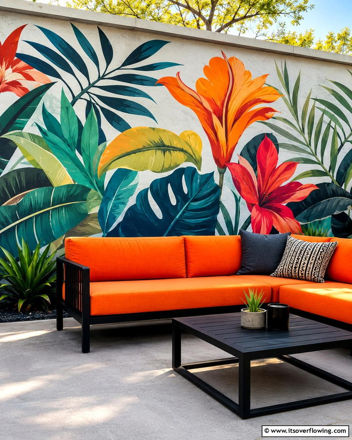 Painted Murals - 25 Patio Wall Ideas to Transform Your Outdoor Space