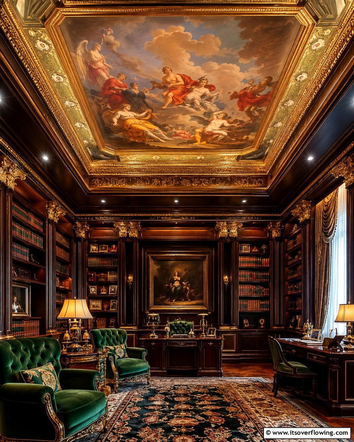 Painted Murals on Tray Ceilings - 25 Tray Ceiling Ideas to Elevate Your Room’s Design