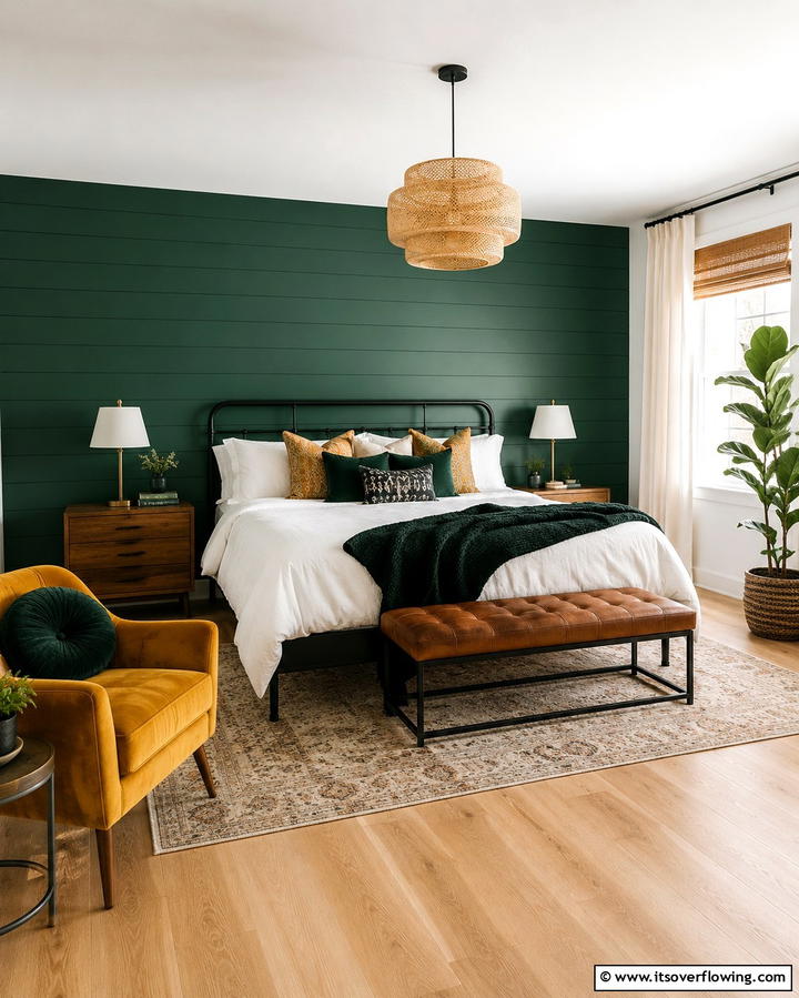 Painted Shiplap in Bold Colors - 25 Shiplap Bedroom Ideas for a Cozy and Chic Retreat