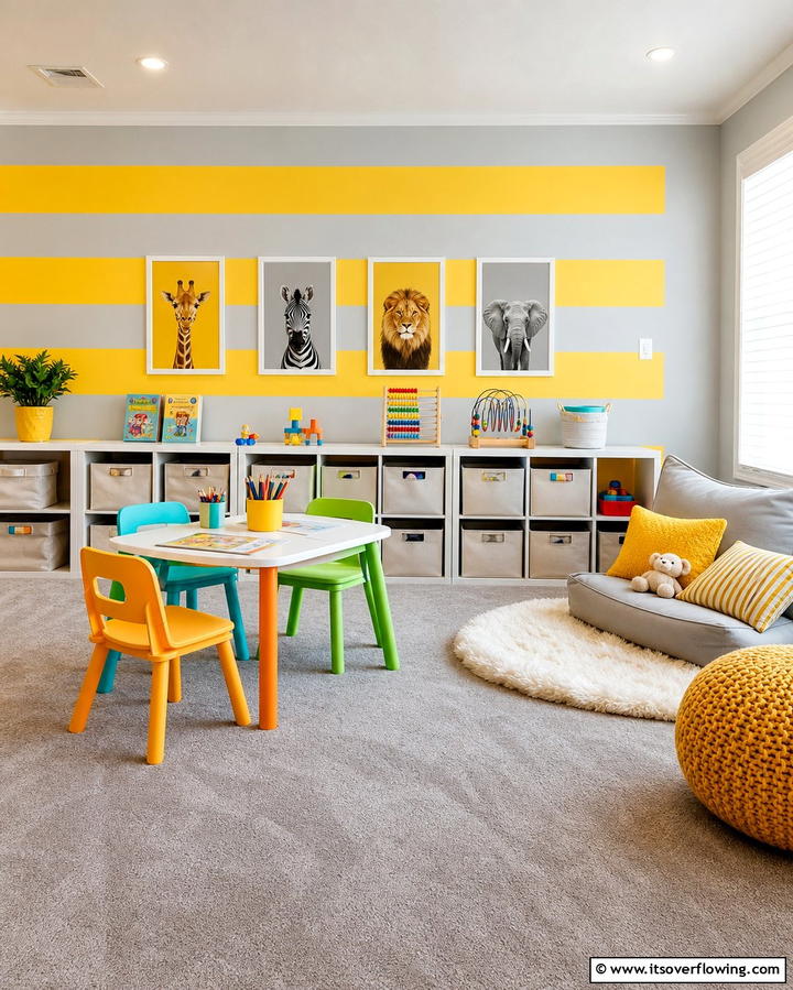 Painted Stripes for Visual Interest - 25 Feature Wall Ideas to Transform Your Space