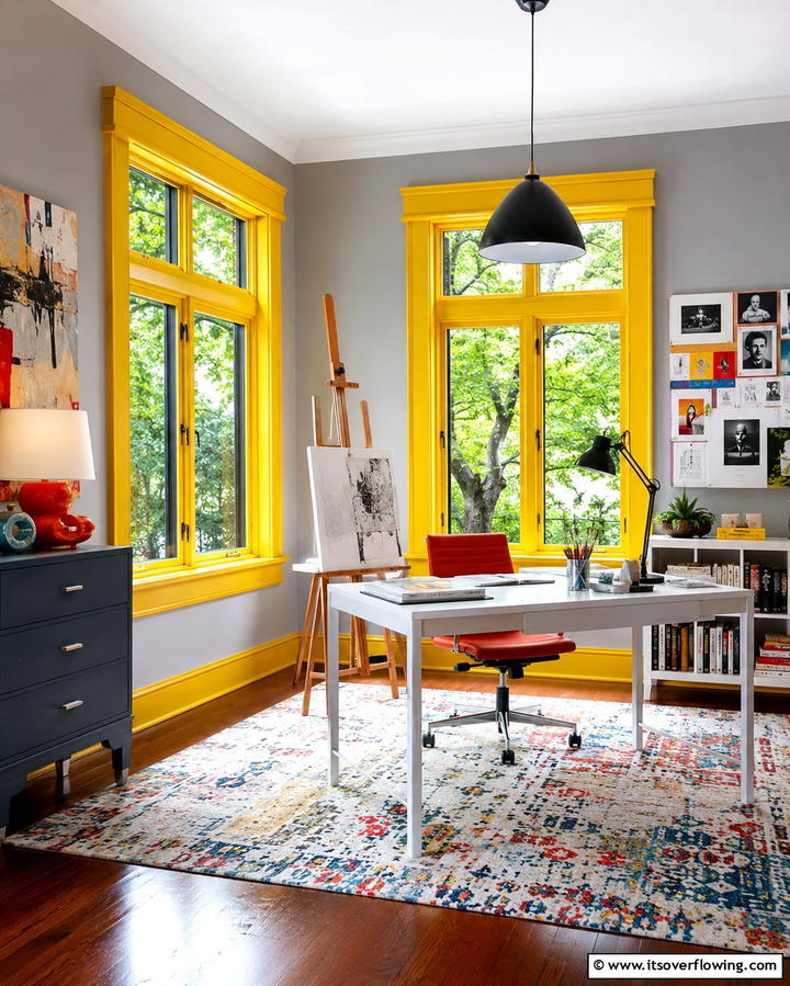 Painted Trim in Bold ColorsOne - 30 Modern Window Trim Ideas for Stylish Home Maintenance