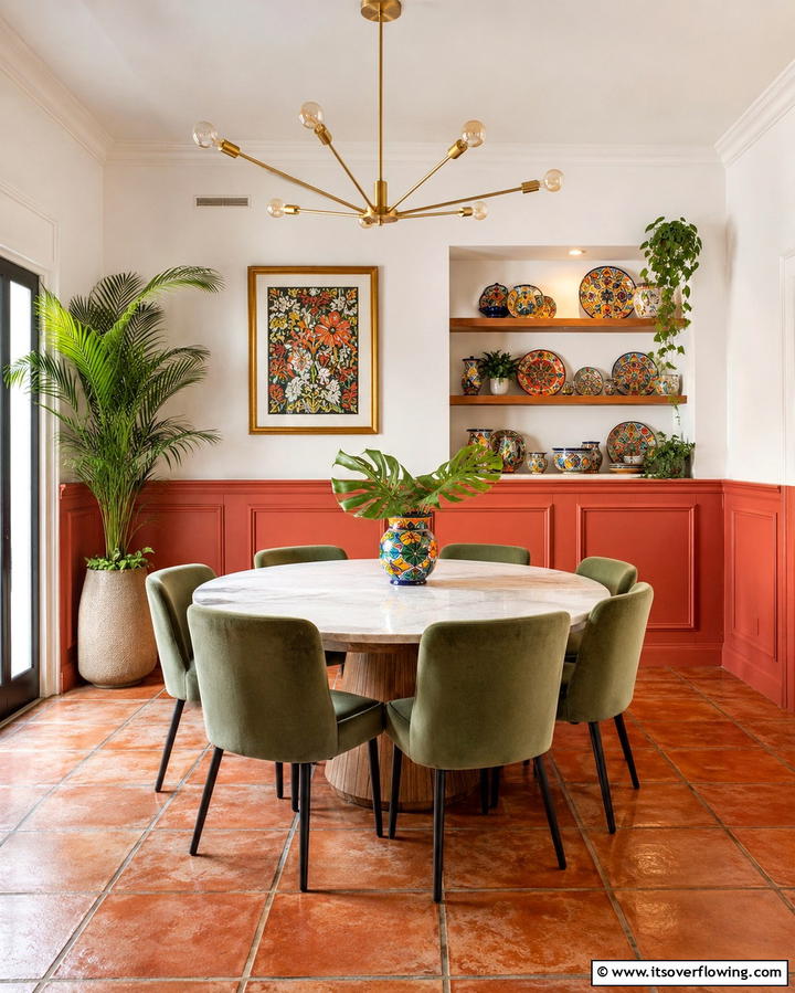Painted Wainscoting for a Pop of Color - 25 Classic Dining Room Wainscoting Ideas for Timeless Appeal