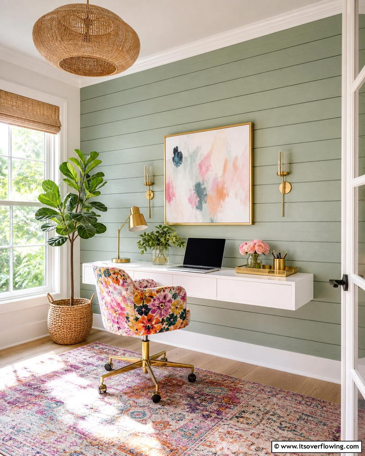Painted Wood Accent WallOne - 25 Wood Accent Wall Ideas to Elevate Your Interior