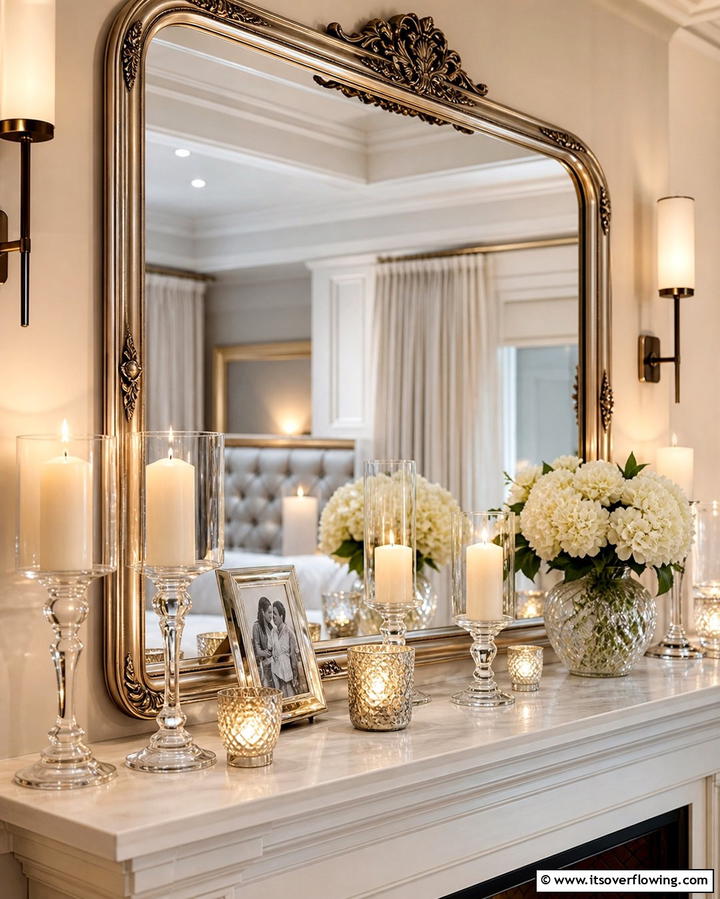 Pair Candles with Mirrors for Extra Glow - 25 Decorating With Candles Ideas for a Warm and Inviting Home