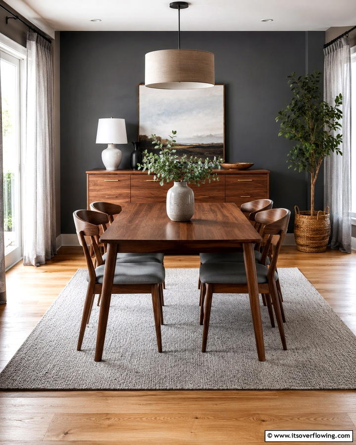 Pairing Gray with Natural Wood Elements - 30 Gray Dining Room Design Ideas for Modern Entertaining