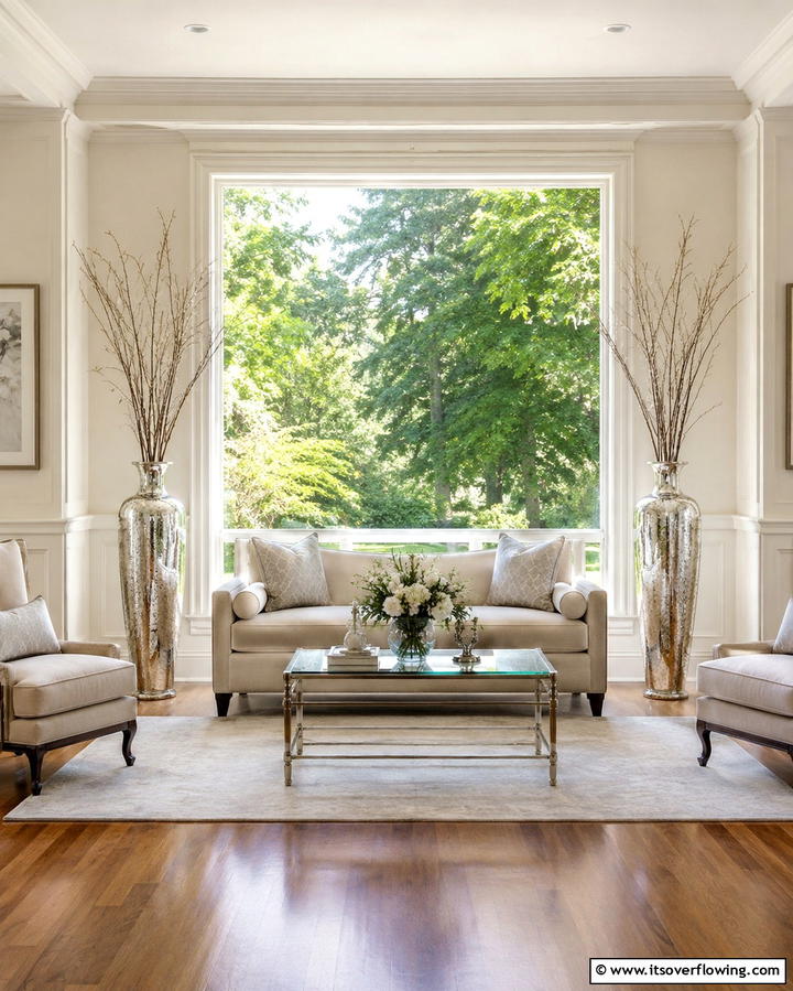 Pairing Vases for Symmetry - 25 Large Floor Vase Decoration Ideas for Stunning Interiors