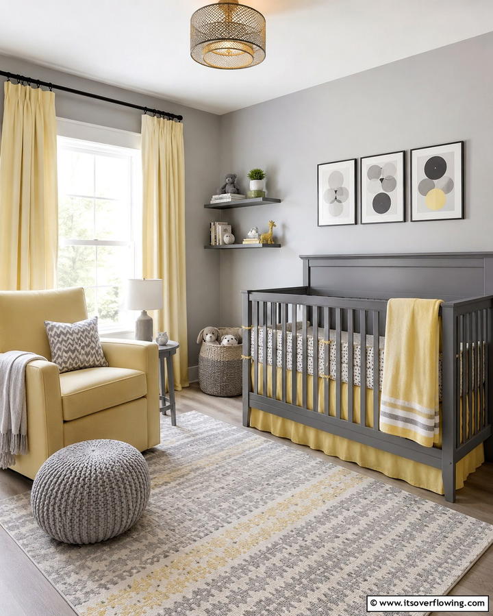 Pale Yellow Curtains - 25 Yellow Nursery Ideas for a Cheerful Baby Room