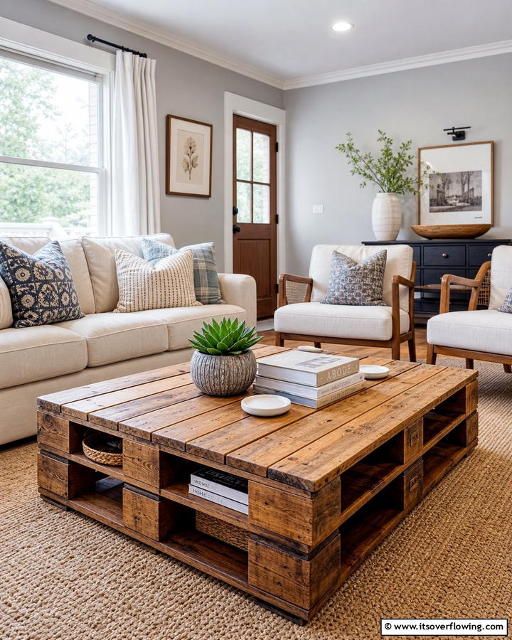 Pallet Coffee Table - 21 Pallet Furniture Ideas for Eco-Friendly Home Upgrades