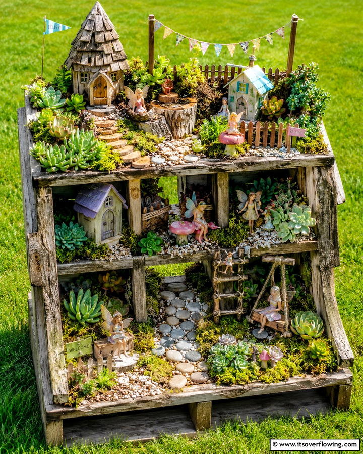 Pallet Fairy Garden - 25 Pallet Garden Ideas for a Creative Outdoor Space