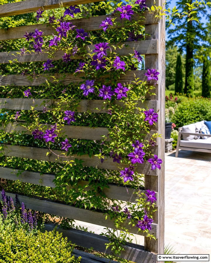 Pallet Fence Trellis - 25 Pallet Fence Ideas for Eco-Friendly Landscaping