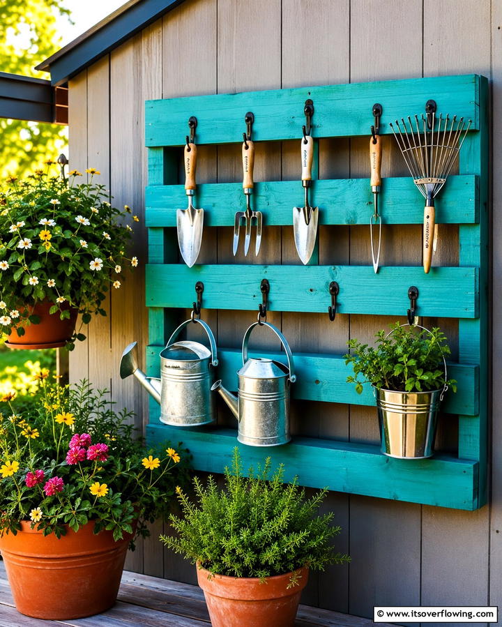 Pallet Garden Tool Organizer - 25 Pallet Garden Ideas for a Creative Outdoor Space