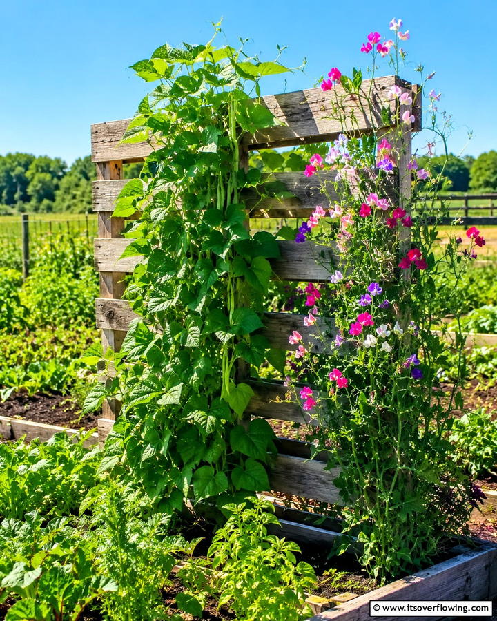 Pallet Garden Trellis - 25 Pallet Garden Ideas for a Creative Outdoor Space