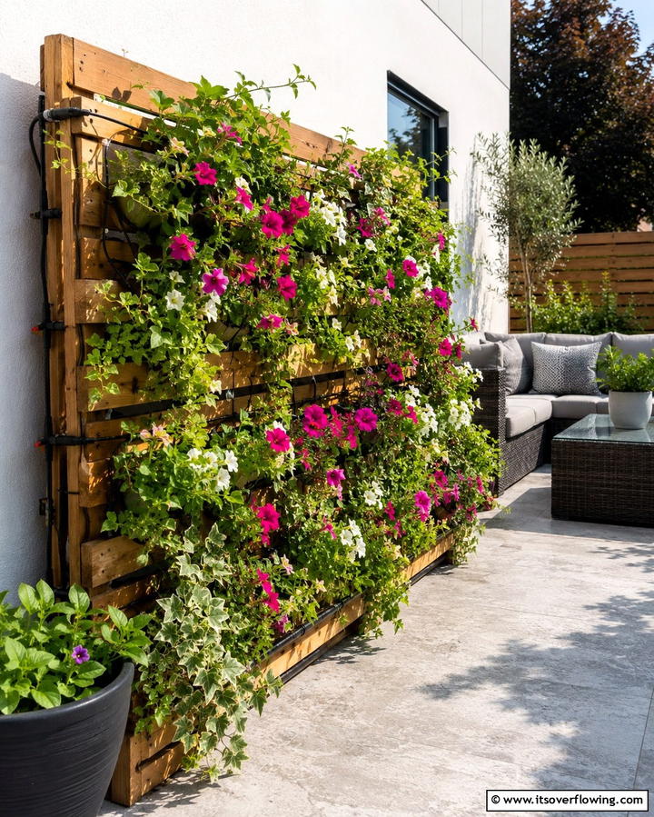 Pallet Garden with Built in Irrigation - 25 Vertical Pallet Garden Ideas for Urban Spaces