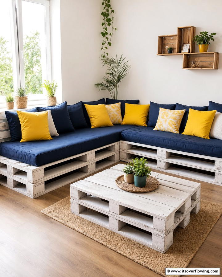 Pallet Seating - 25 Floor Seating Ideas for a Relaxing Living Space