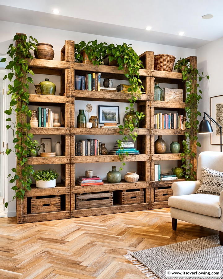 Pallet Shelving Unit - 21 Pallet Furniture Ideas for Eco-Friendly Home Upgrades