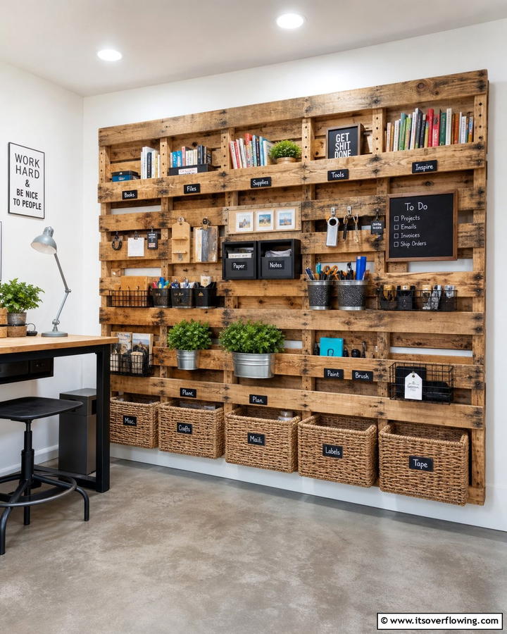 Pallet Storage Organizer - 21 Pallet Furniture Ideas for Eco-Friendly Home Upgrades