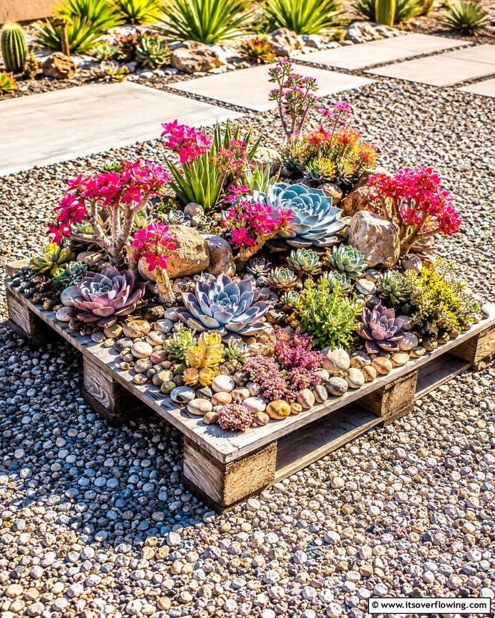 Pallet Succulent Garden - 25 Pallet Garden Ideas for a Creative Outdoor Space