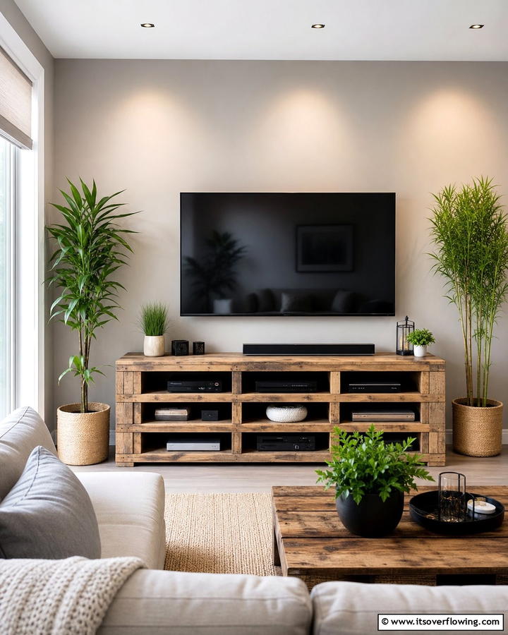 Pallet TV Stand - 21 Pallet Furniture Ideas for Eco-Friendly Home Upgrades