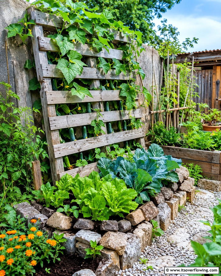 Pallet Trellis - 25 Cucumber Trellis Ideas for a Productive Garden
