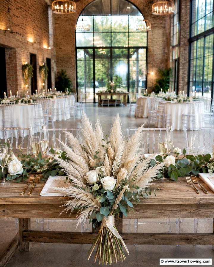 Pampas Grass Bridal Bouquets - 25 Pampas Grass Decor Ideas for Boho Chic Spaces