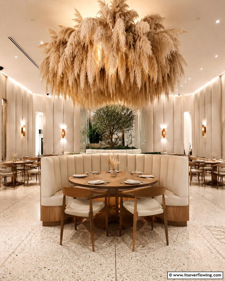 Pampas Grass Hanging Chandelier - 25 Pampas Grass Decor Ideas for Boho Chic Spaces