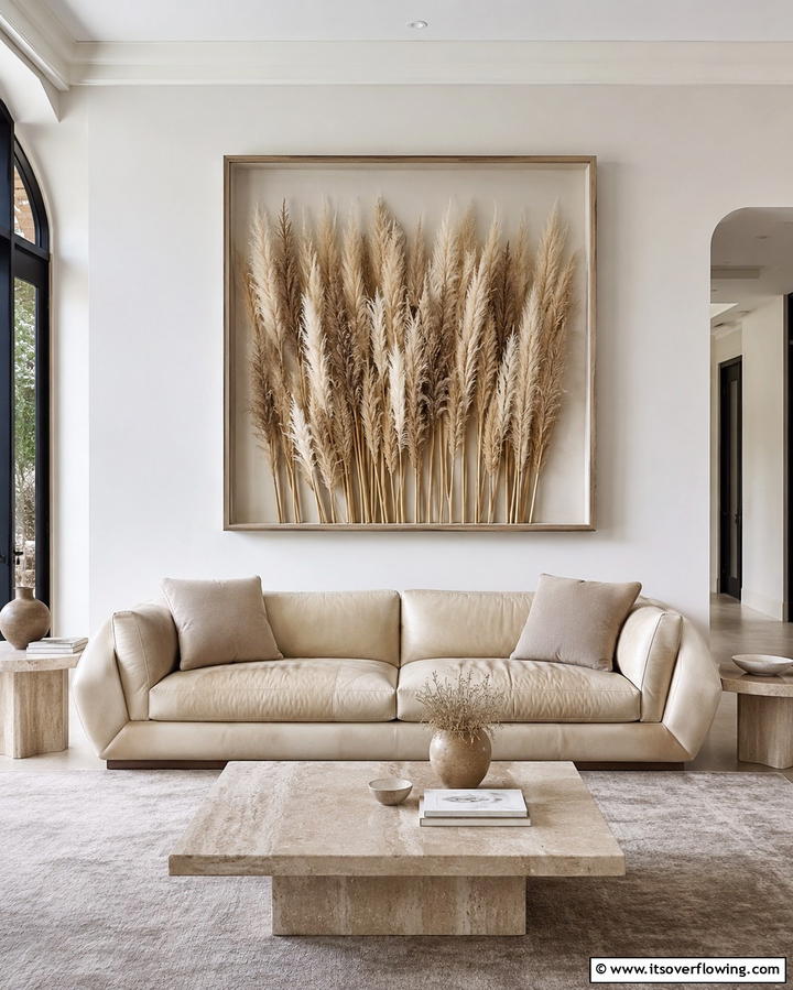Pampas Grass Wall Art - 25 Pampas Grass Decor Ideas for Boho Chic Spaces