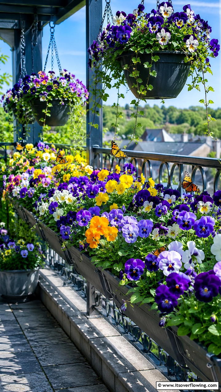 Pansies - 30 Flowering Plants for Balcony Gardens - Colorful Displays