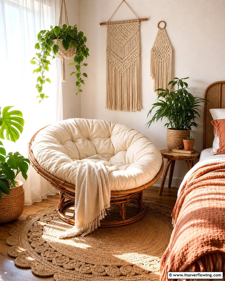 Papasan Chair - 25 Comfortable Bedroom Chair Ideas for Relaxation