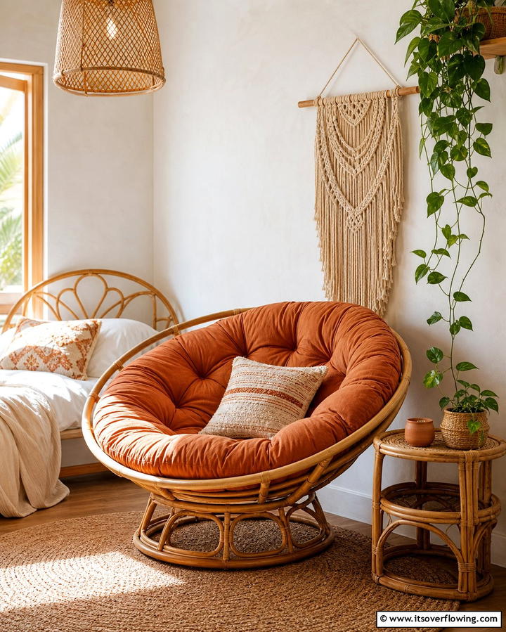 Papasan Chairs for Casual Comfort - 25 Comfortable Bedroom Chair Ideas for Relaxation