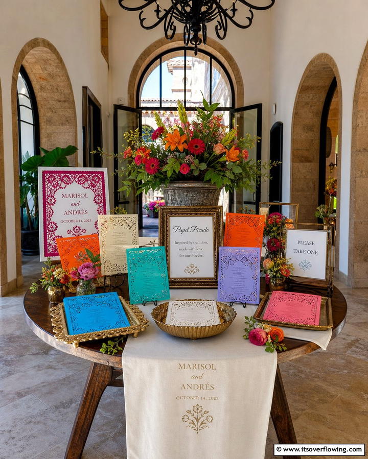 Papel Picado Invitations - 25 Mexican Wedding Ideas for a Colorful and Festive Celebration