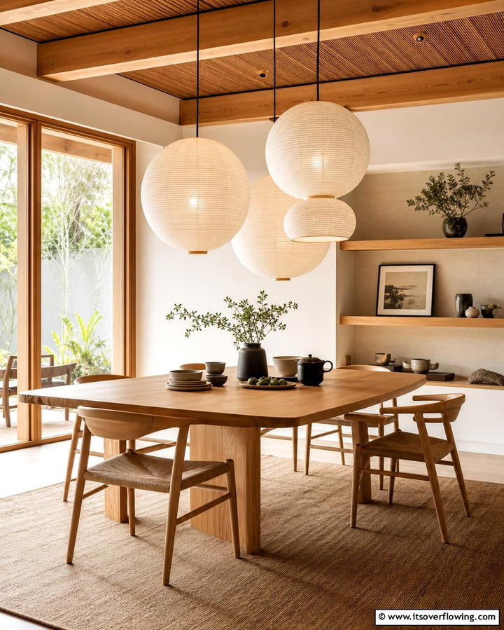 Paper Lantern Lighting - 25 Japanese Dining Room Ideas for a Zen-Inspired Space