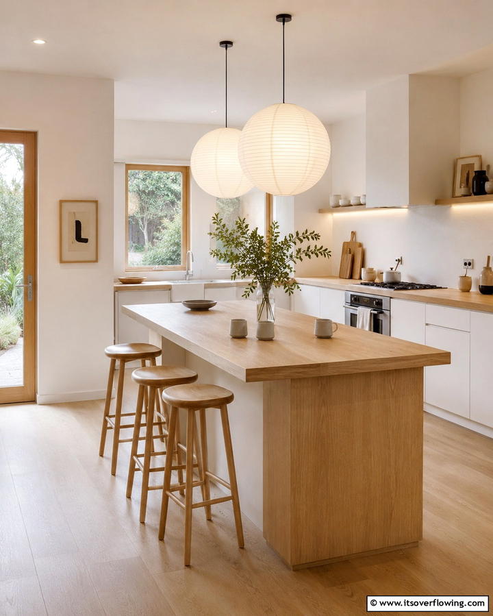 Paper Lantern Lighting - 25 Japanese Style Kitchen Ideas for a Zen Atmosphere