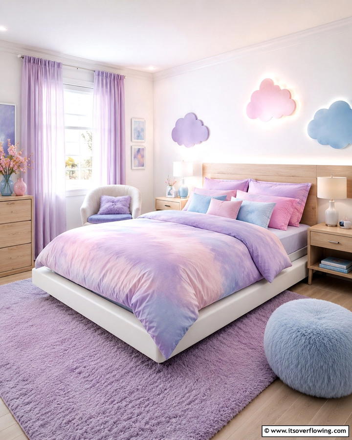 Pastel Accents for a Sky Like Palette - 25 Dreamy Cloud-Themed Bedroom Ideas for Relaxation