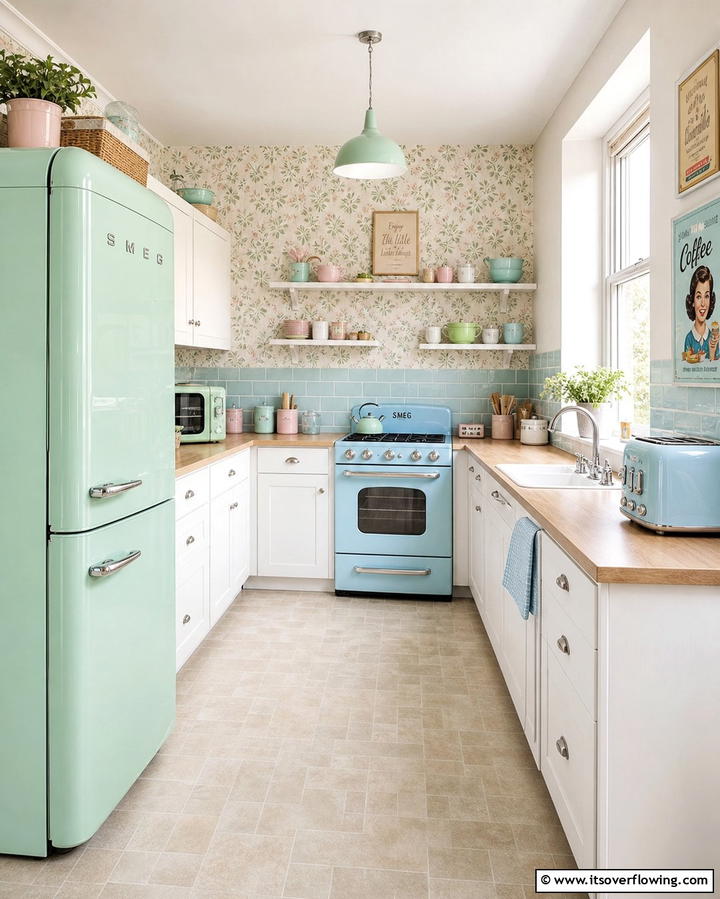 Pastel Appliances - 25 1980s Kitchen Ideas for a Retro Revival