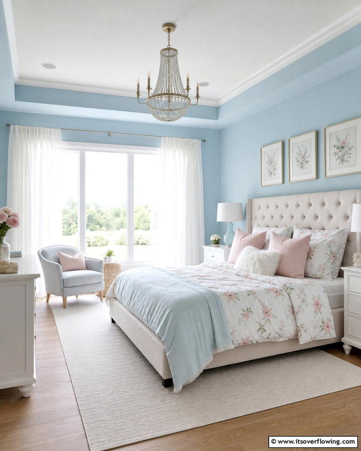 Pastel Blue Tranquility - 21 Serene Blue Bedroom Ideas for Calming Atmospheres