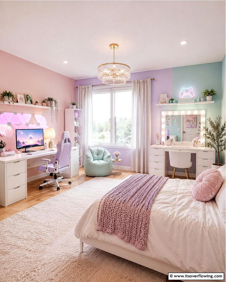 Pastel Color Palette - 25 Gamer Girl Room Ideas for a Fun and Stylish Space