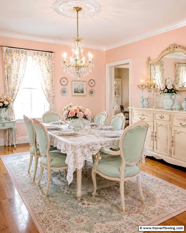 Pastel Color Palette for a Soft Look - 20 Vintage Dining Room Ideas for Timeless Elegance